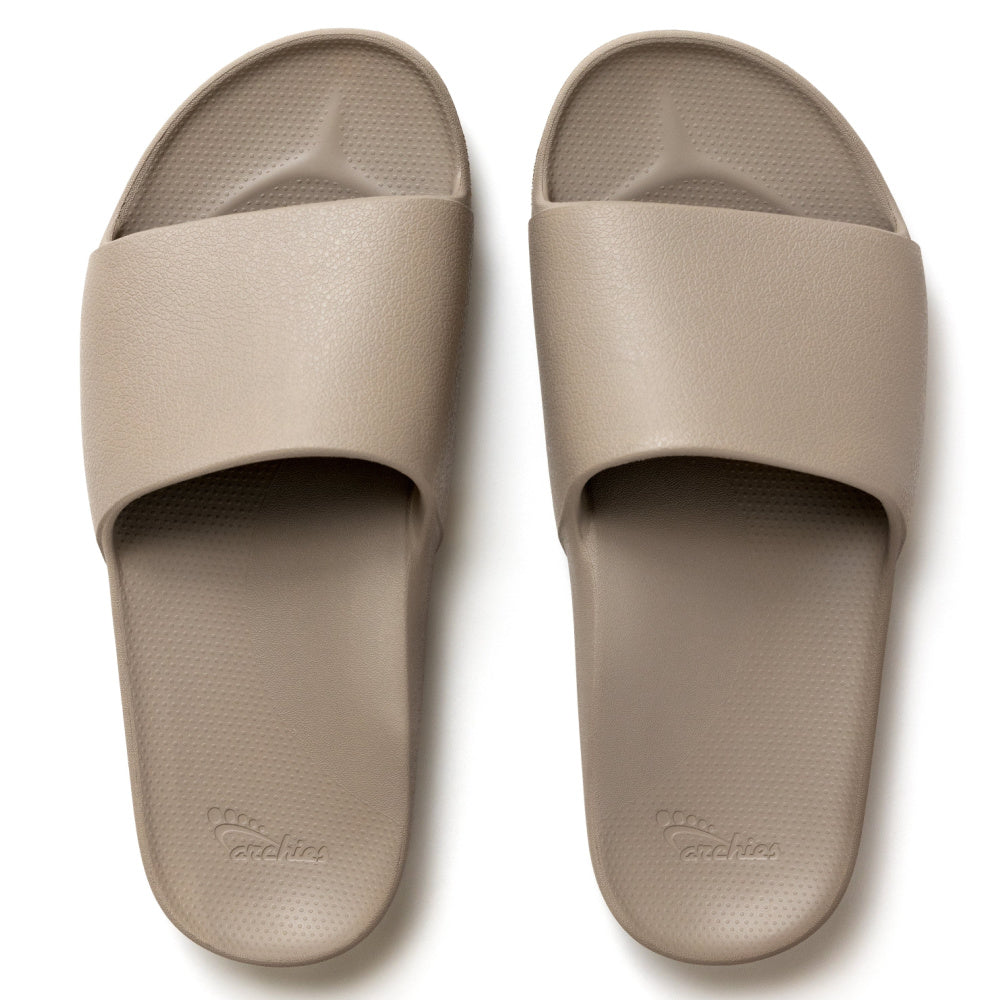 Archies | Unisex Arch Support Slides (Taupe)