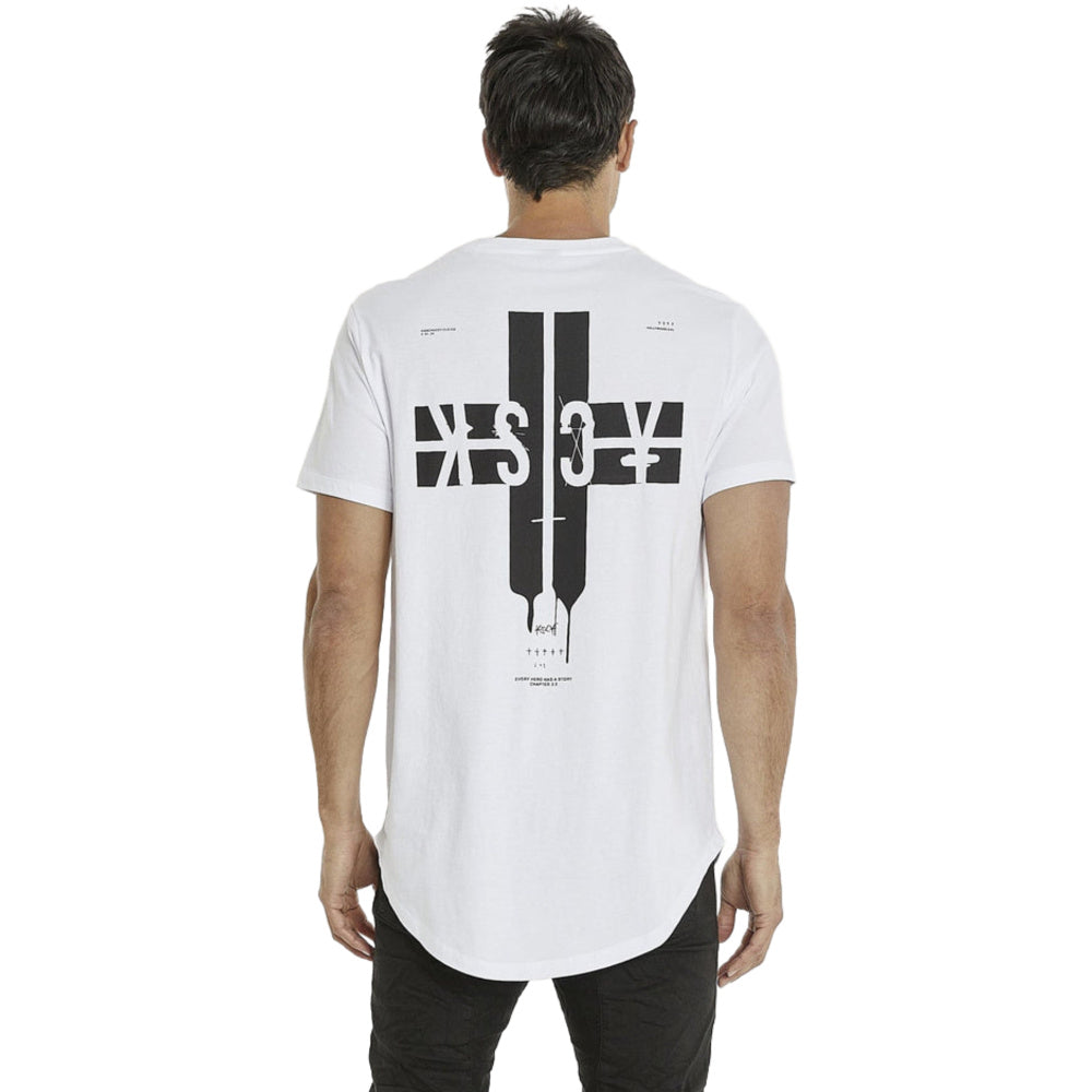 KSCY | Mens Mission Venice Dual Curved Tee (Optical White)