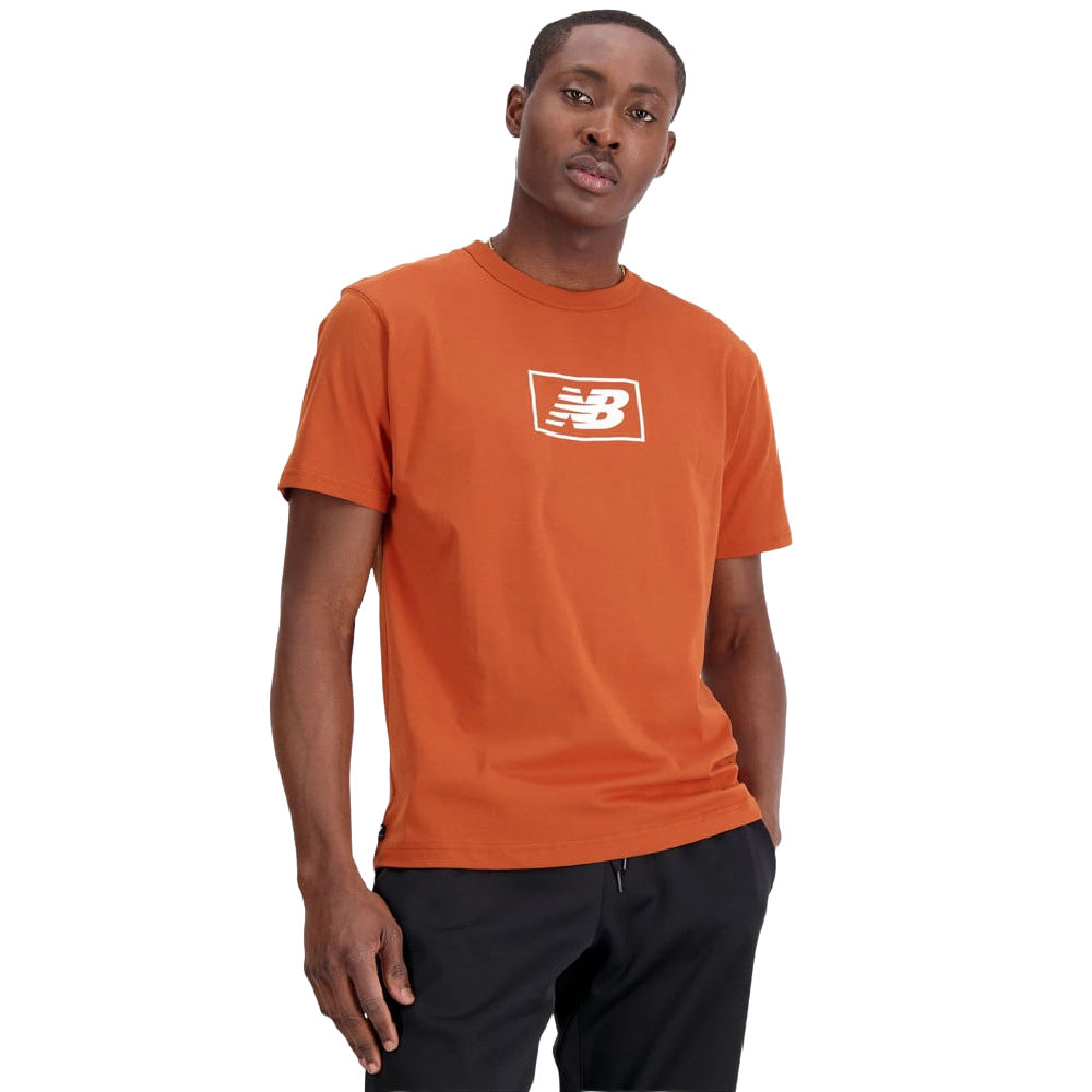 New Balance | Mens NB Essentials Logo T-Shirt (Rust Oxide)