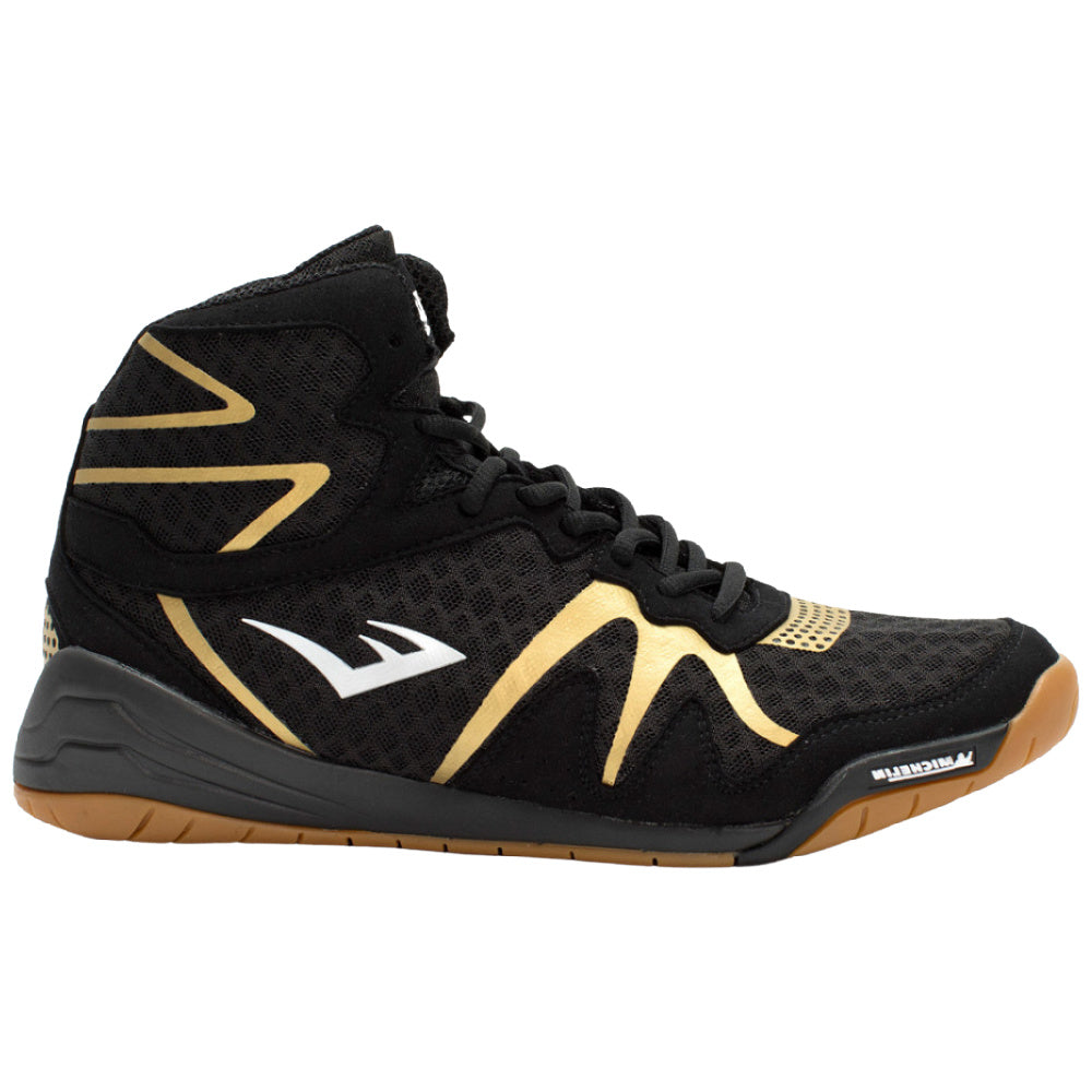 Everlast Mens Pivt Boxing Boot Black Gold Platinum Sports