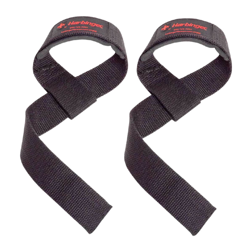 Harbinger | Padded Cotton Lifting Straps (Black/Red)