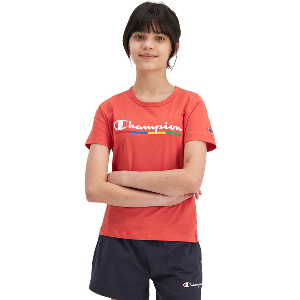 Champion | Kids Sporty Graphic Short Sleeve Tee (Red/Multi)