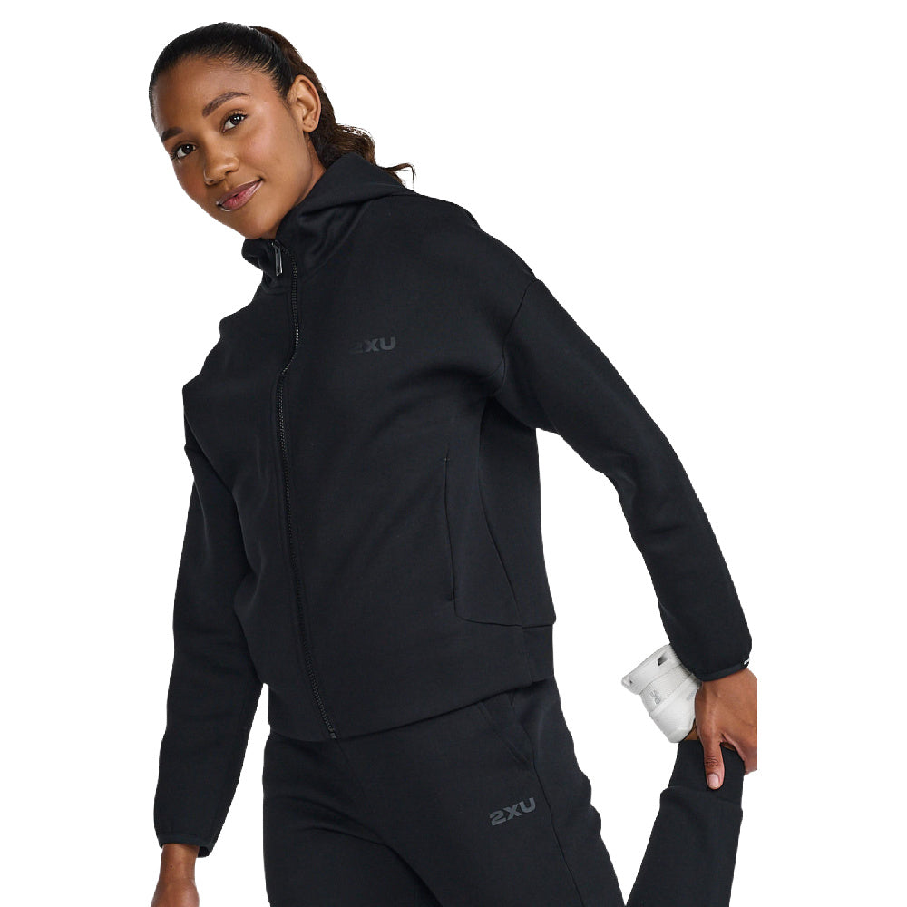 2XU | Womens Commute Full-Zip Hoodie (Black/Black)