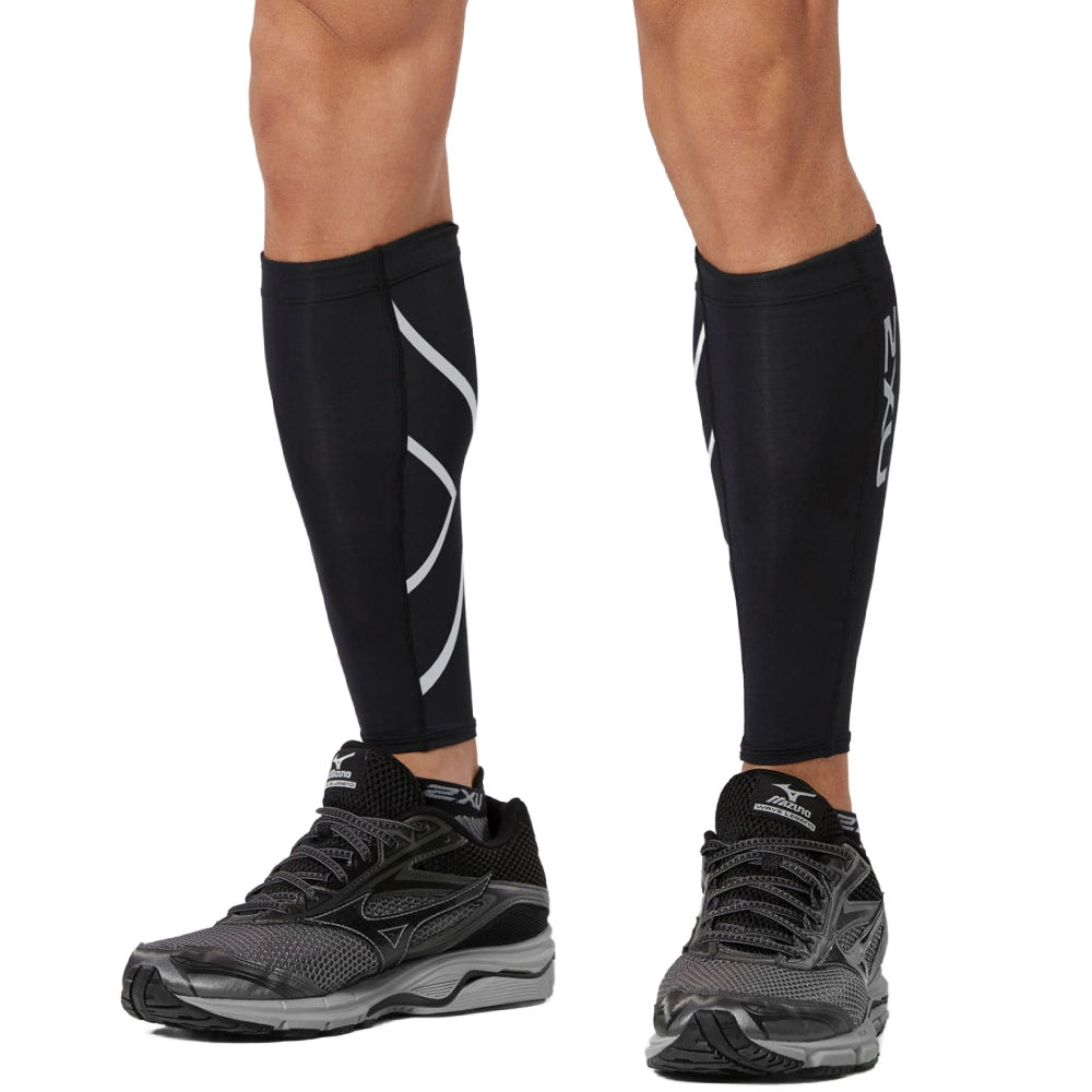 2XU | Mens Compression Calf Guards (Black)