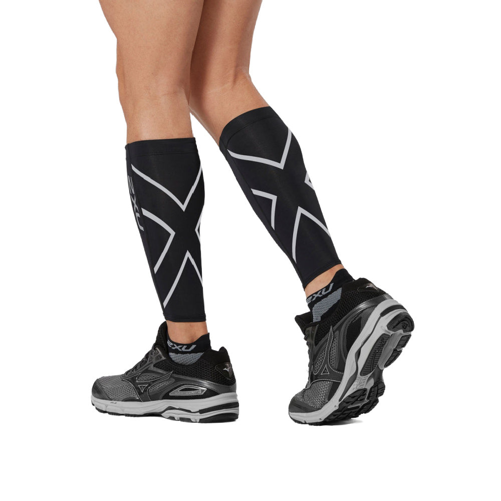 2XU | Mens Compression Calf Guards (Black)