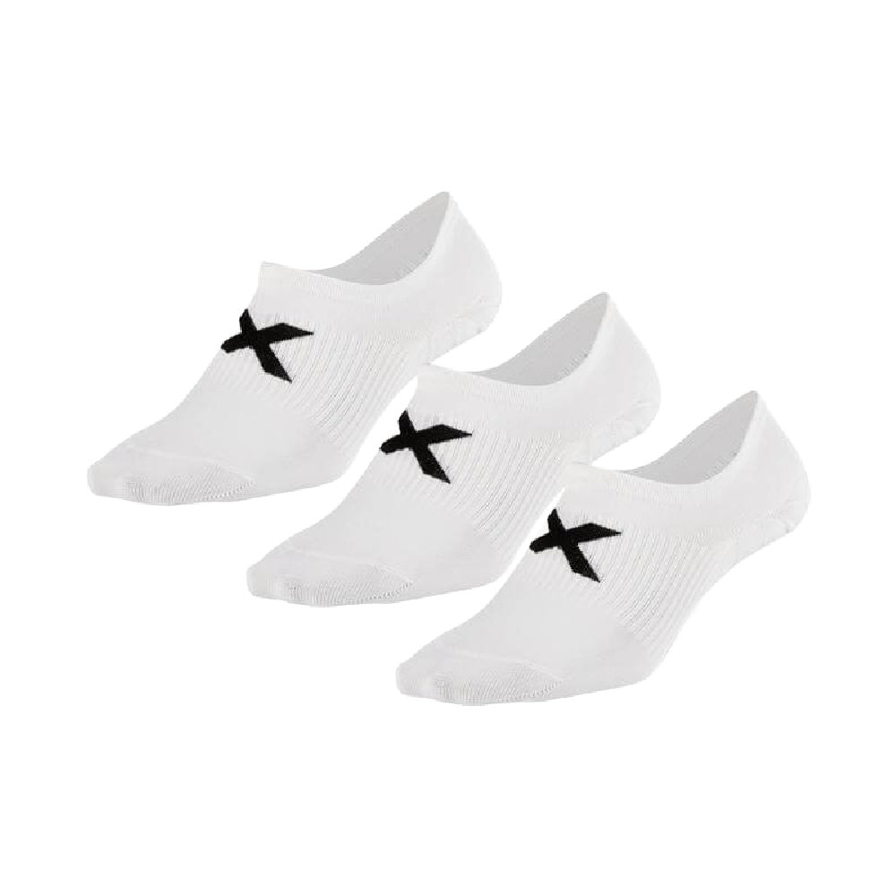 2xu | Unisex Invisible Socks 3PK (White)