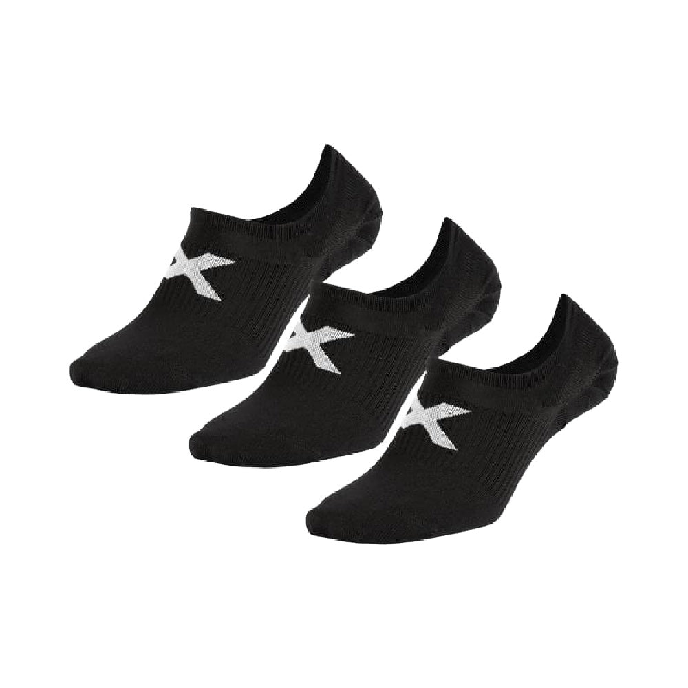 2xu | Unisex Invisible Socks 3PK (Black)