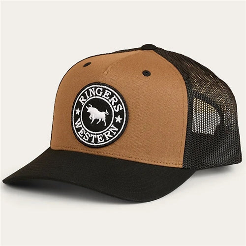 Ringers Western | Signature Bull Trucker Cap (Clay/Black)