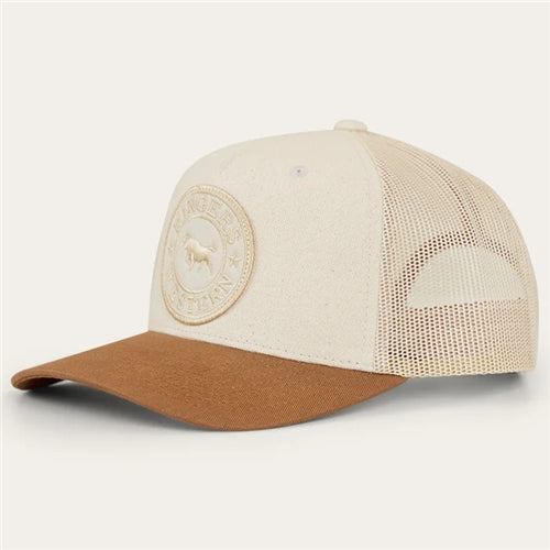 Ringers Western | Kids Signature Bull Trucker Cap (Beige/Clay)