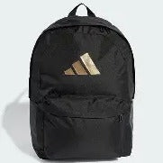 Adidas | Classic 3 Bar Logo Backpack (Black/Gold Metallic)