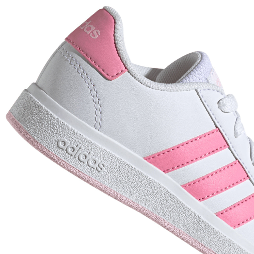 Adidas | Kids Grand Court 2.0 (White/Bliss Pink/Clear Pink)
