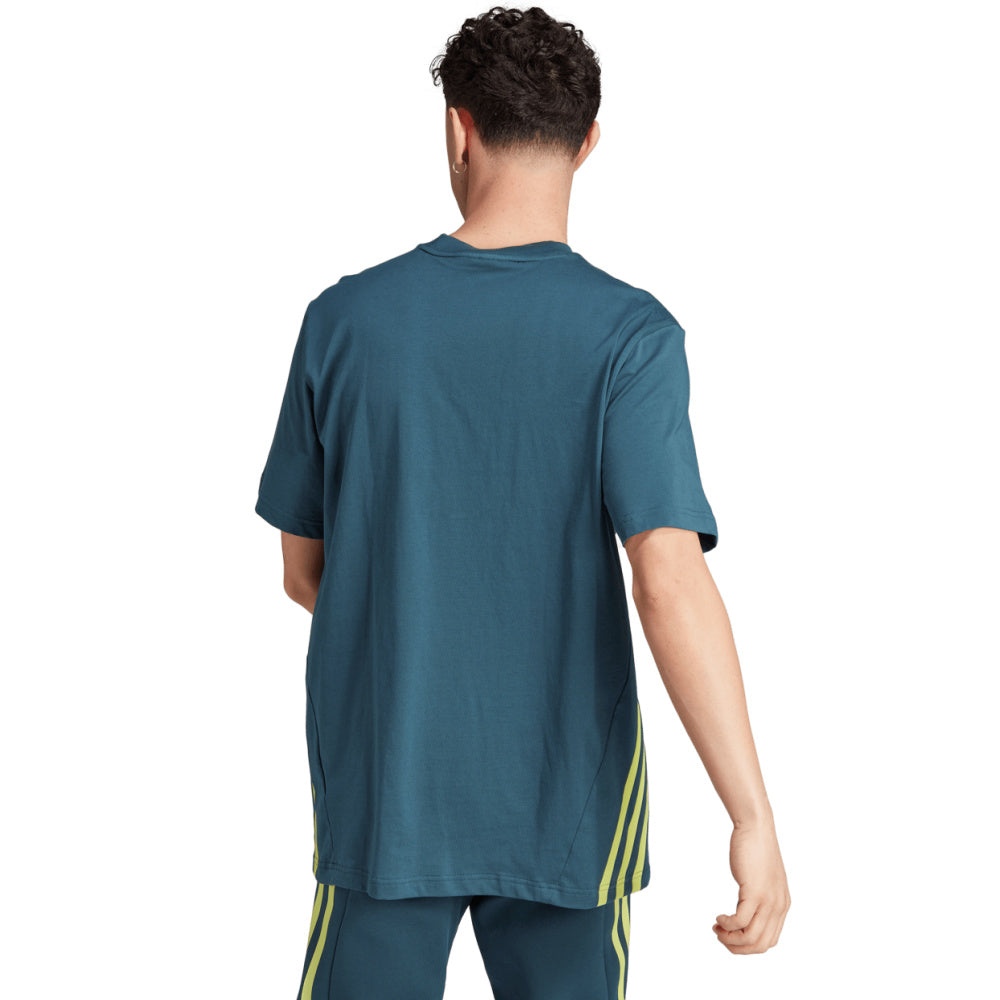 Adidas | Mens Future Icons 3-Stripes Tee (Arctic Night/Pulse Lime)