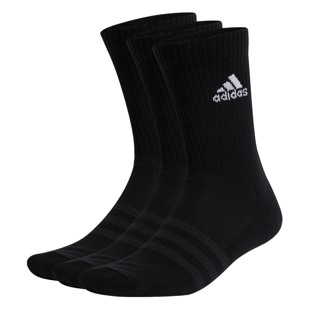 Adidas | Unisex Cushioned Crew Socks 3 Pack (Black/White)