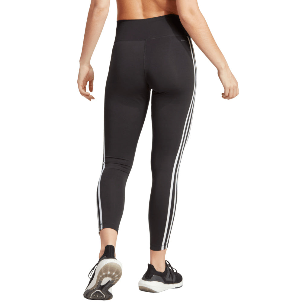 Adidas | Womens Train Essentials 3-Stripes High-Waisted 7/8 Leggings (Black)
