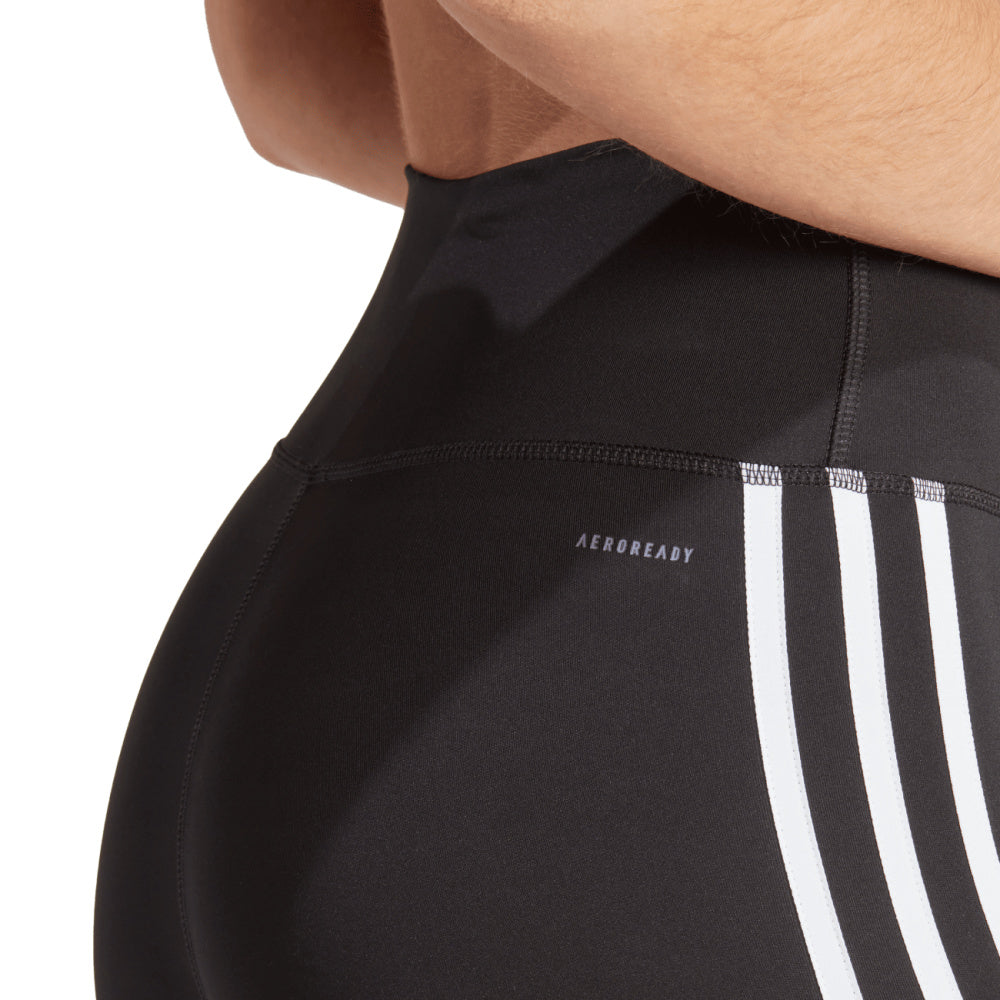 Adidas | Womens Train Essentials 3-Stripes High-Waisted 7/8 Leggings (Black)