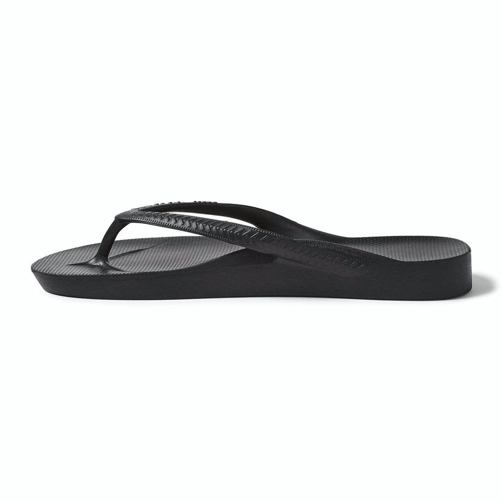 Archies | Unisex Arch Support Thongs (Black)