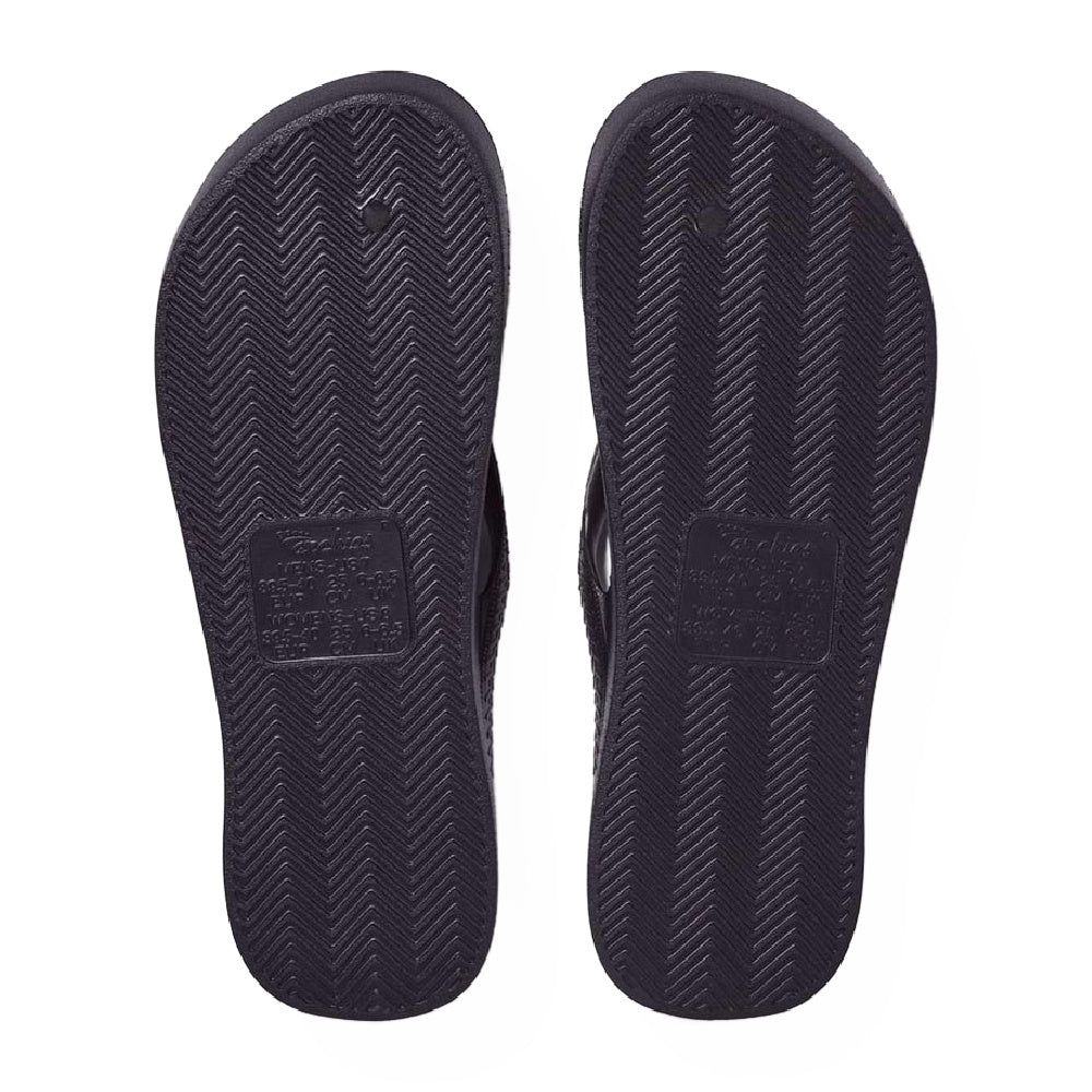 Archies | Unisex Arch Support Thongs (Black)