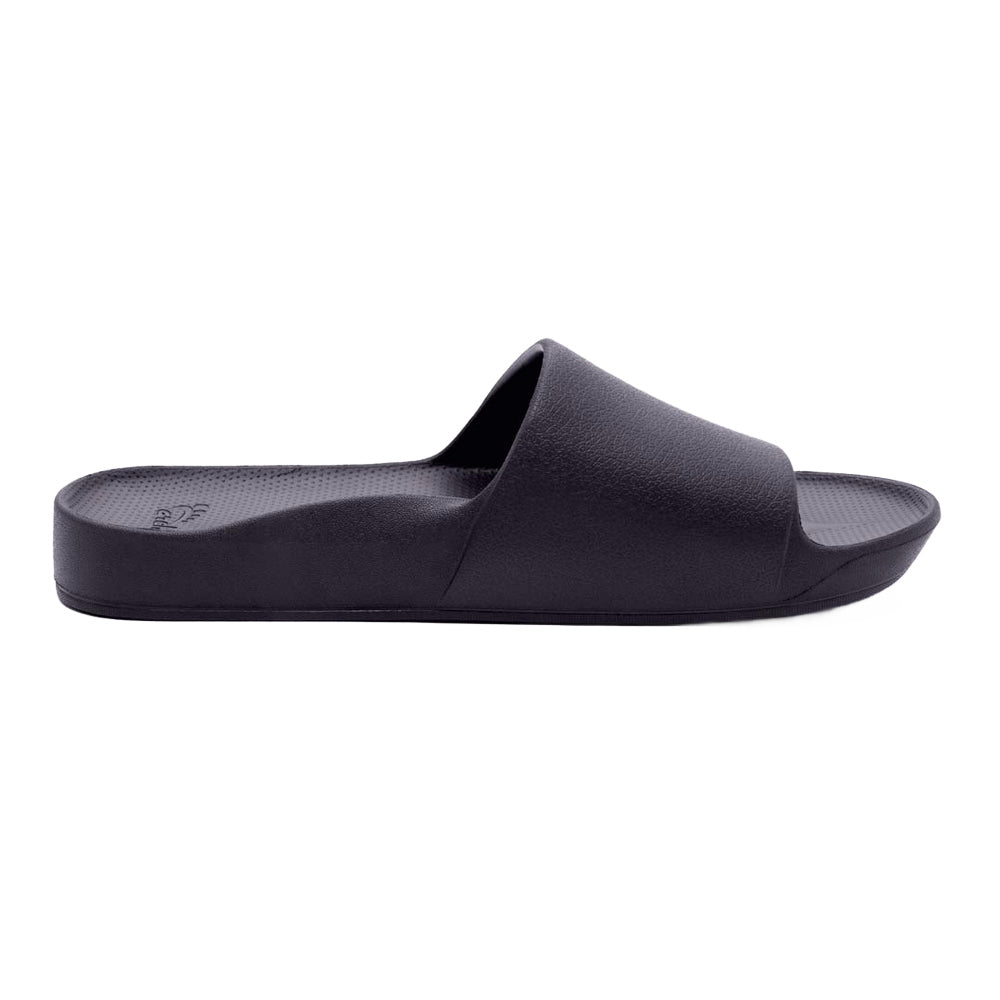 Archies | Unisex Arch Support Slides (Black)