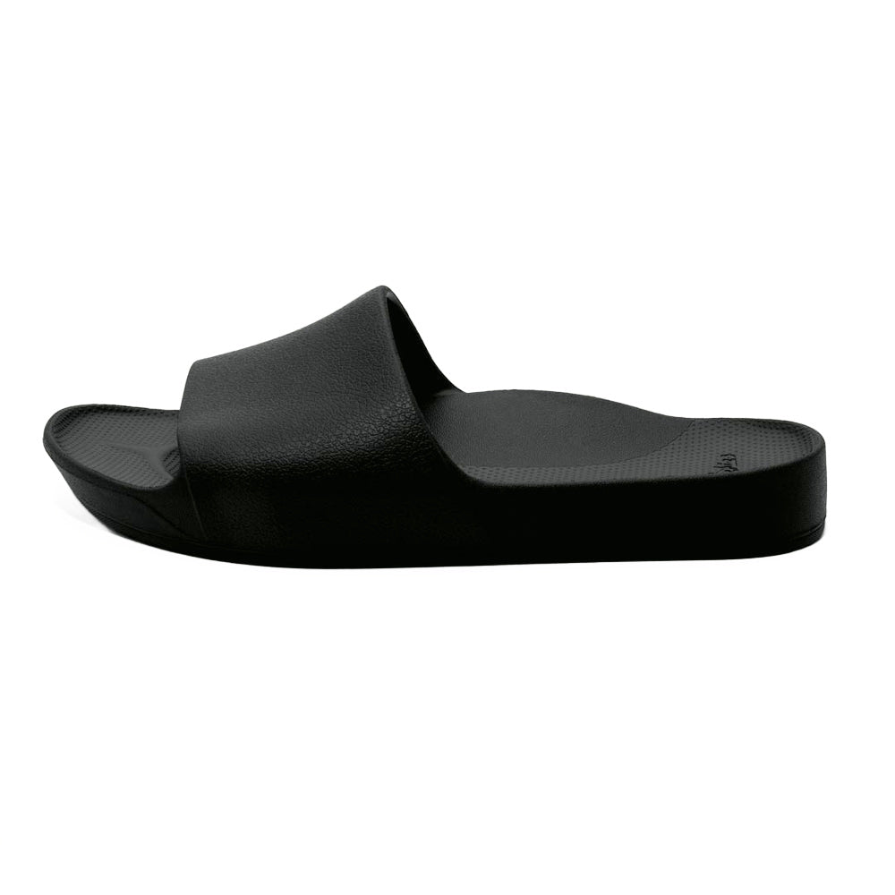 Archies | Unisex Arch Support Slides (Black)