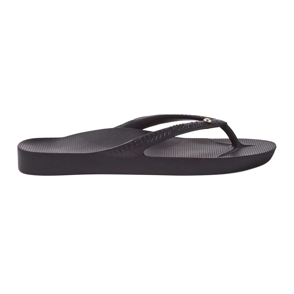 Archies | Unisex Crystal Arch Support Thongs (Black)