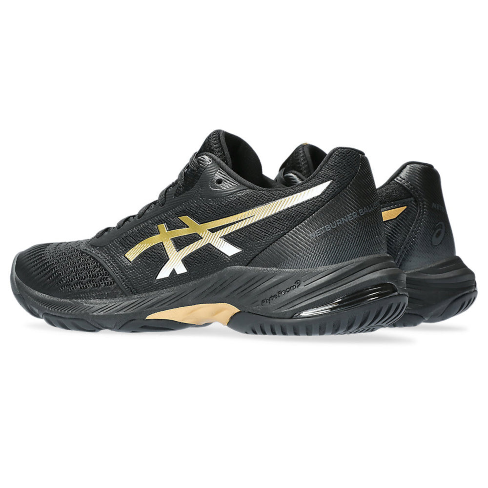 Asics | Womens Netburner Ballistic FF 3 (Black/Pure Gold)