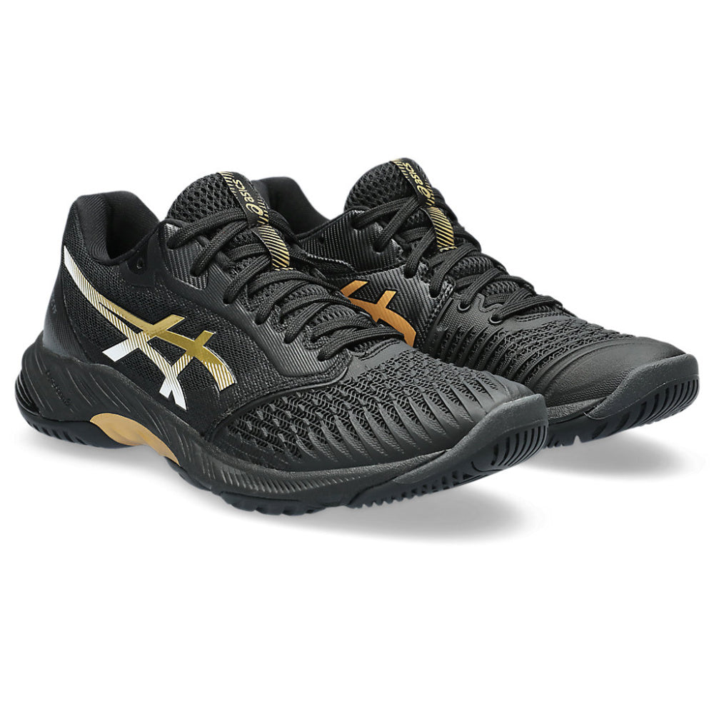 Asics | Womens Netburner Ballistic FF 3 (Black/Pure Gold)