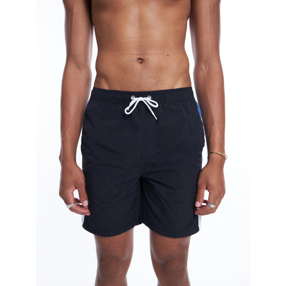 Henleys | Mens Panel Swim Short (Black/Blue)