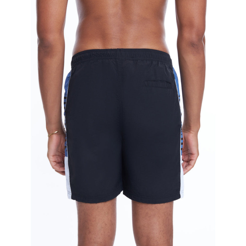 Henleys | Mens Panel Swim Short (Black/Blue)