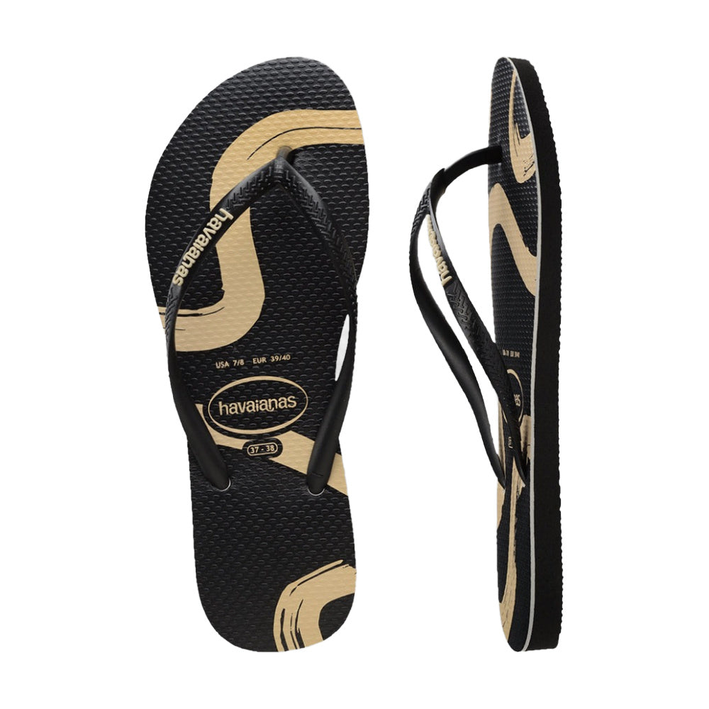 Havaianas | Womens Slim Flow (Black/Cream)