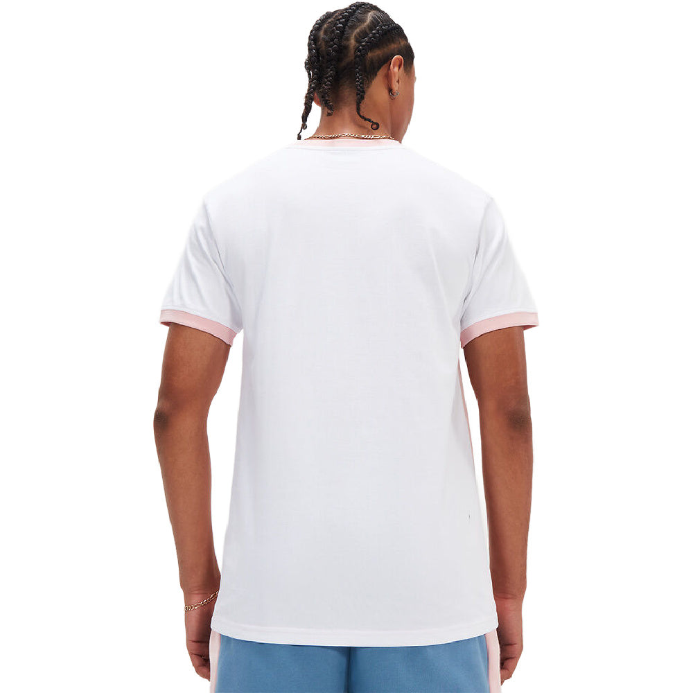 Ellesse | Mens Blockadi Tee (White/Light Pink/Light Blue)