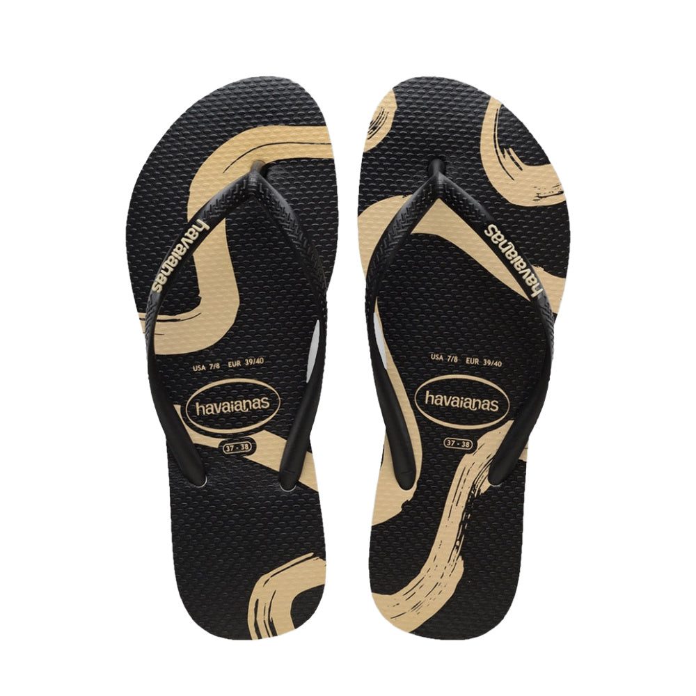 Havaianas | Womens Slim Flow (Black/Cream)