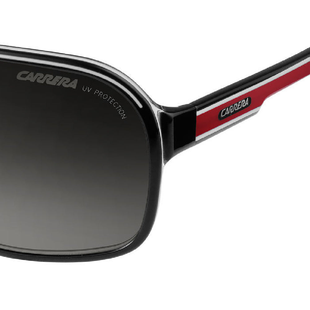Carrera | Unisex Carrera Grand Prix 2-64-T4O 9O Sunglasses (Black/White/Red)