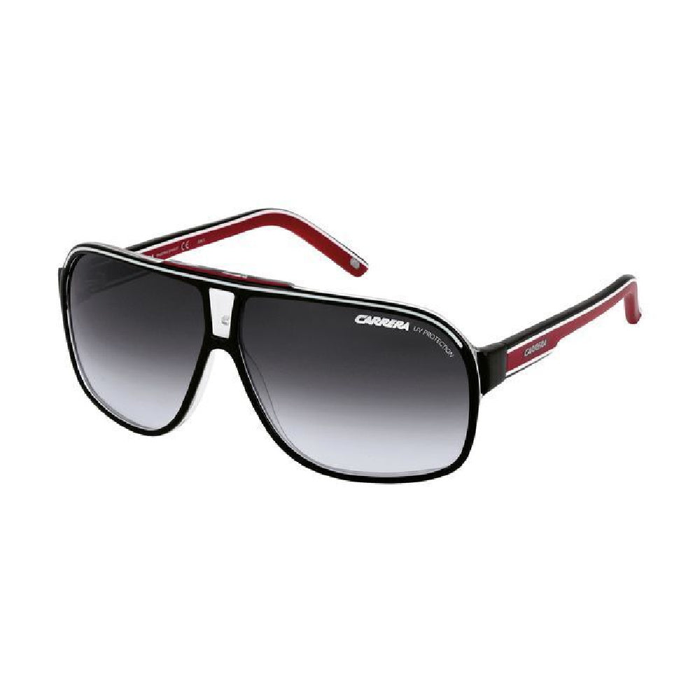 Carrera | Unisex Carrera Grand Prix 2-64-T4O 9O Sunglasses (Black/White/Red)