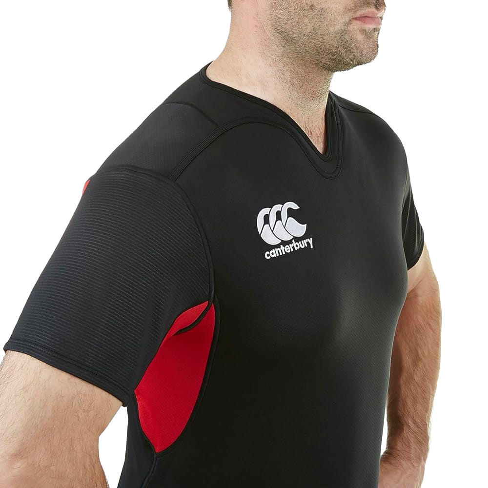 Canterbury | Mens Vapodri Challenge Rugby Jersey (Black/Flag Red)