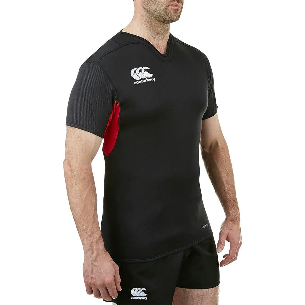 Canterbury | Mens Vapodri Challenge Rugby Jersey (Black/Flag Red)