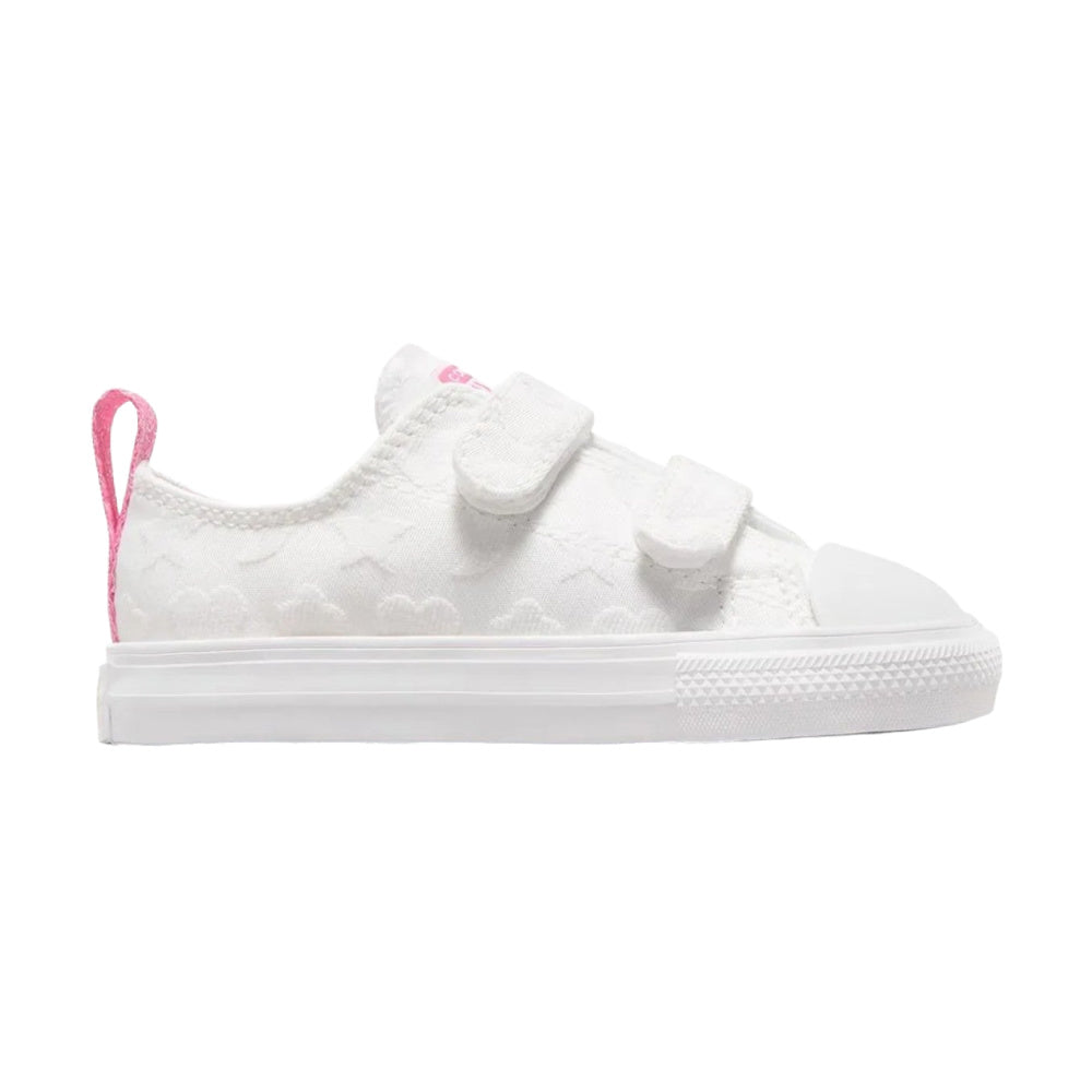 Converse | Infant Chuck Taylor All Star Easy On Sparkle Low Top (White/Oops Pink)