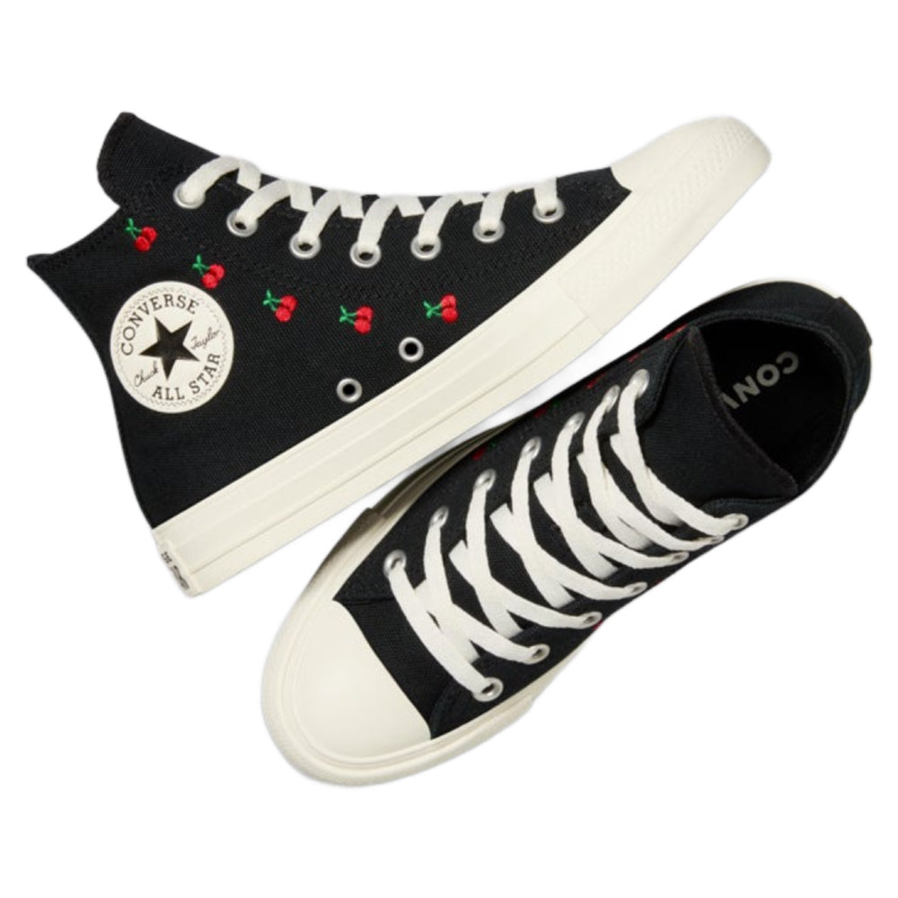 Converse | Womens Converse Chuck Taylor All Star Cherries High Top (Black/Egret/Red)