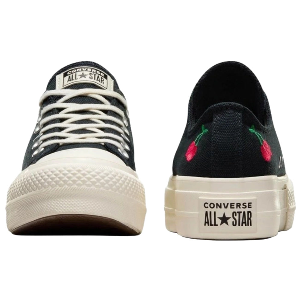 Converse | Womens Converse Chuck Taylor All Star Lift Cherries Low Top Black (Black/Egret/Red)
