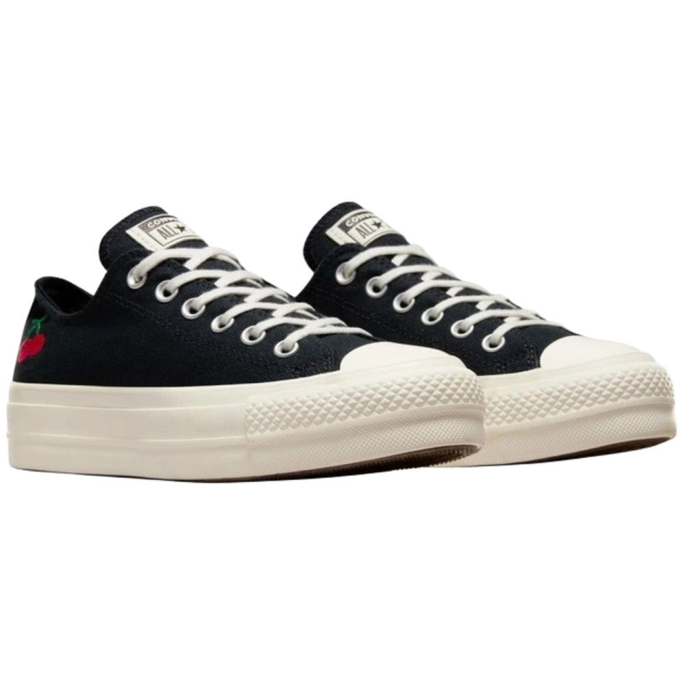 Converse | Womens Converse Chuck Taylor All Star Lift Cherries Low Top Black (Black/Egret/Red)