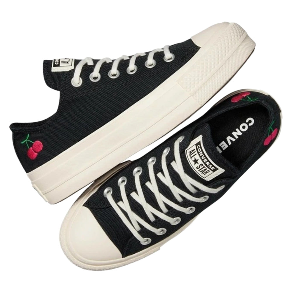Converse | Womens Converse Chuck Taylor All Star Lift Cherries Low Top Black (Black/Egret/Red)
