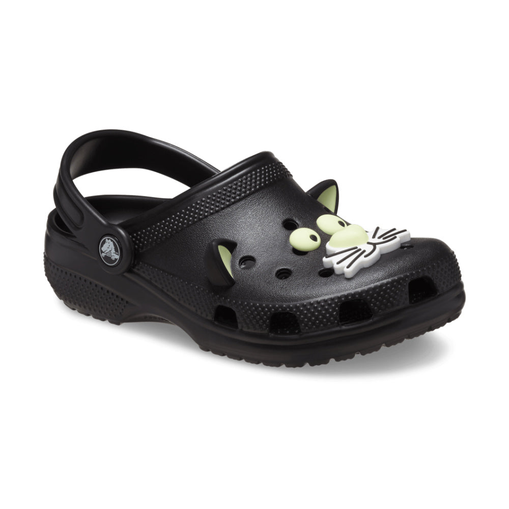 Crocs | Infants Classic Glow In The Dark Black Cat Clog (Black)