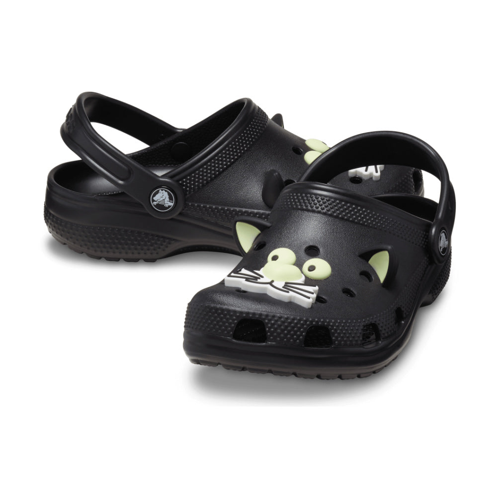 Crocs | Infants Classic Glow In The Dark Black Cat Clog (Black)