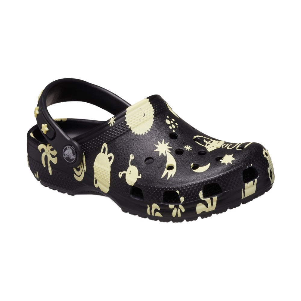 Crocs | Toddlers Classic Clog Glow-In-The-Dark Space (Black)