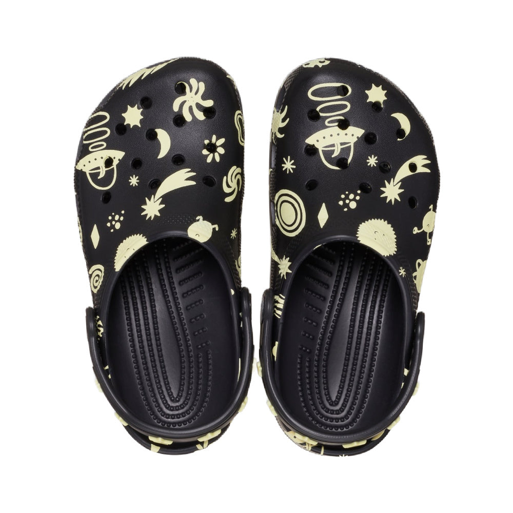 Crocs | Toddlers Classic Clog Glow-In-The-Dark Space (Black)