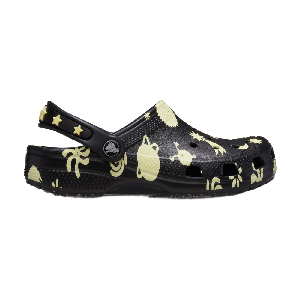 Crocs | Toddlers Classic Clog Glow-In-The-Dark Space (Black)