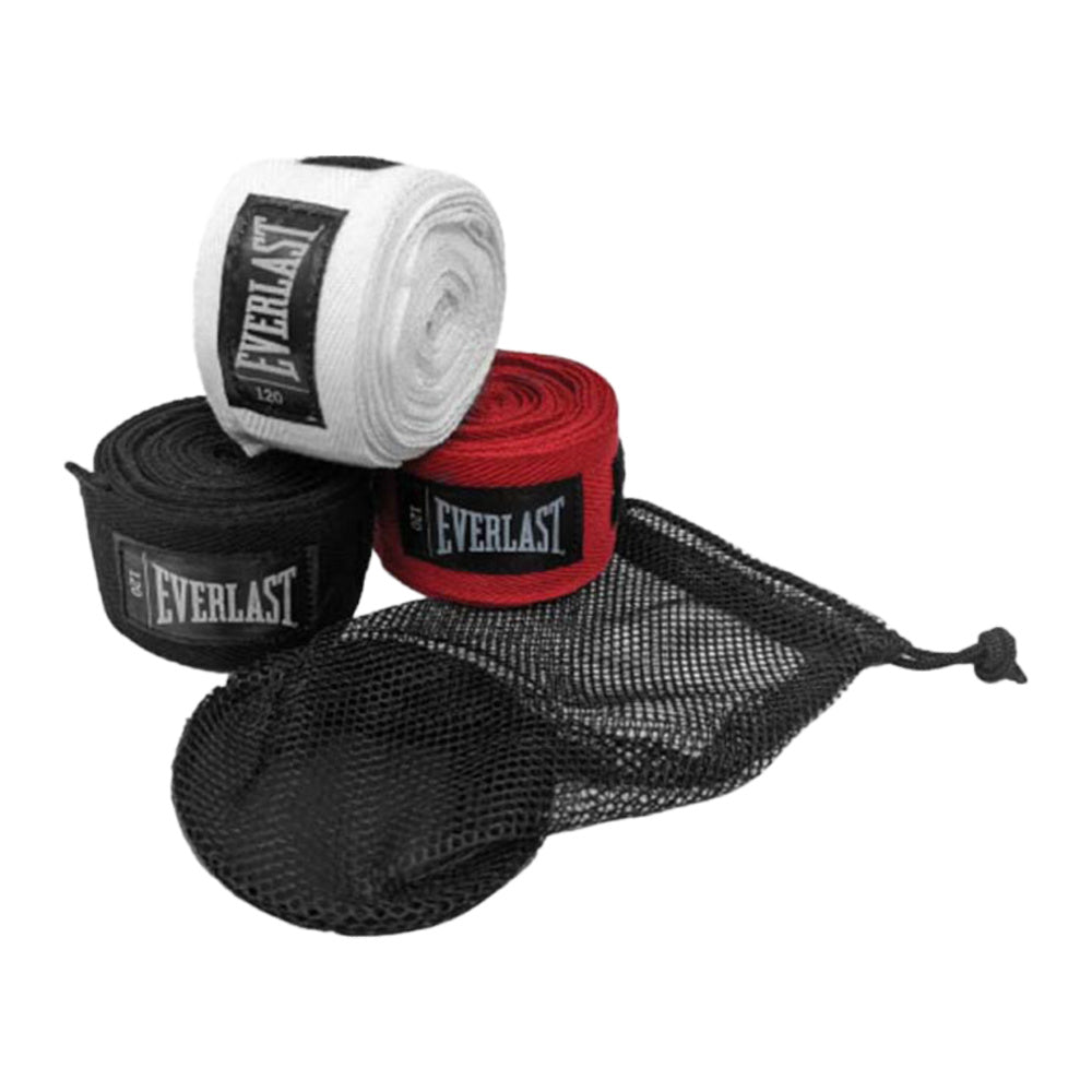 Everlast | Core 120" Hand Wraps 3 Pack (Black/Red/White)