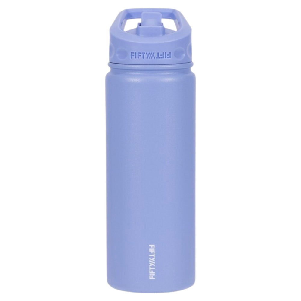 Fifty/Fifty | Bottle With Wide Mouth Straw Cap 1L (Periwinkle)