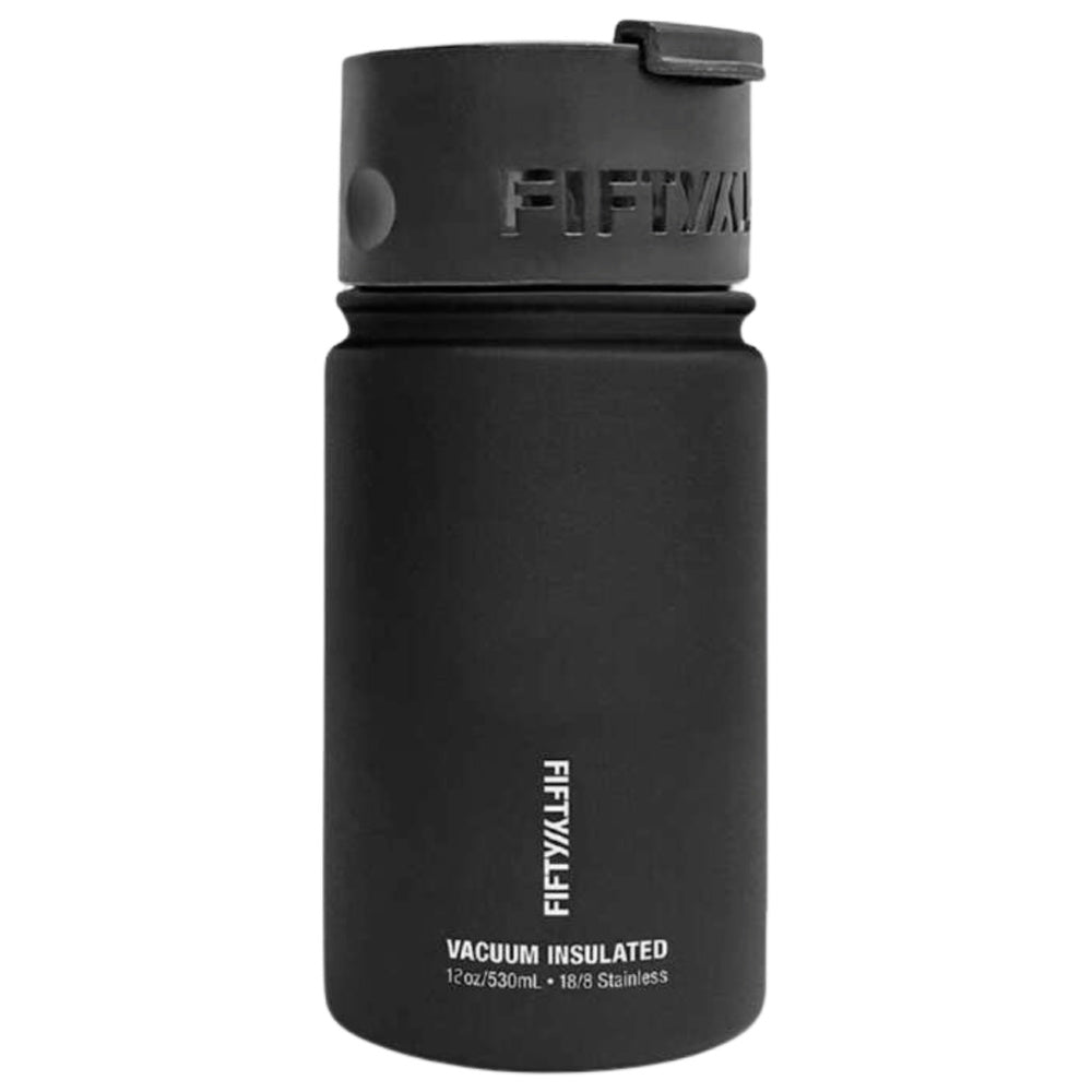 Fifty/Fifty | Bottle With Flip Top Lid 354ml (Matte Black)