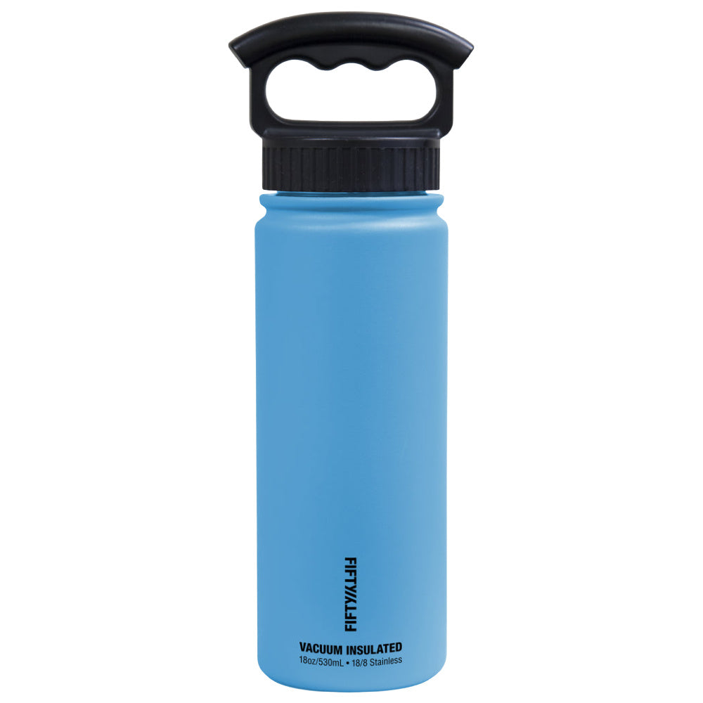 Fifty/Fifty | 530ml Bottle With Three Finger Holder Lid (Crater Blue)
