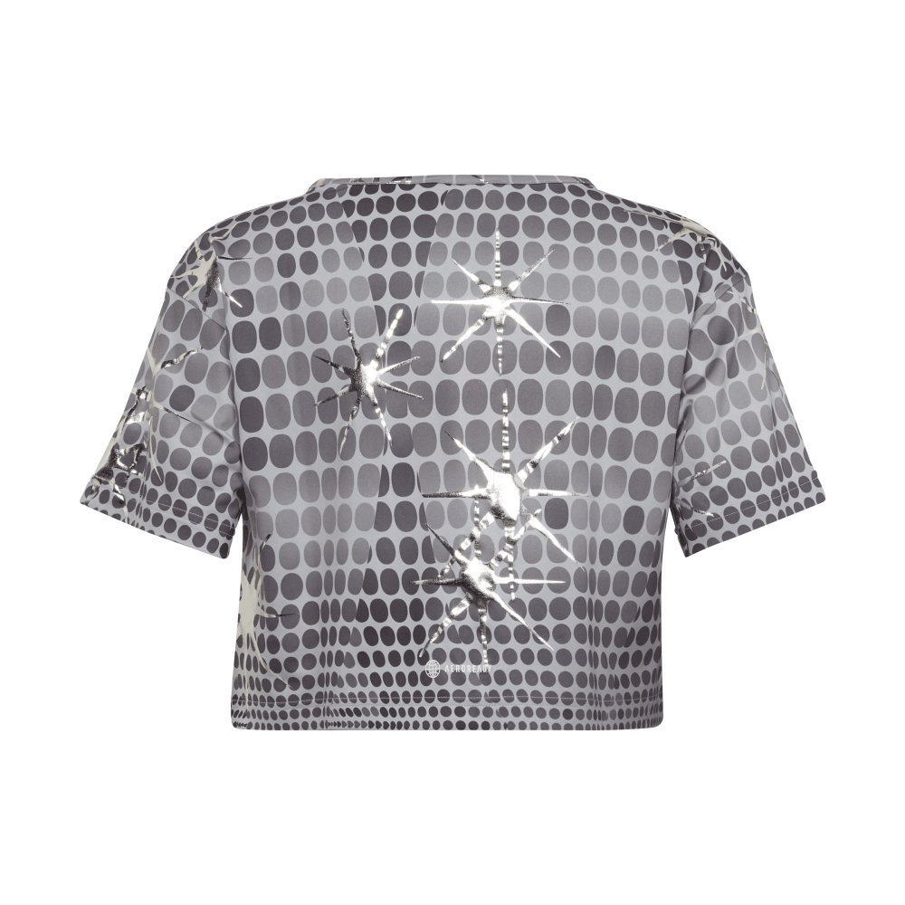 Adidas | Girls Aeroready Crop Dance Tee (Grey)